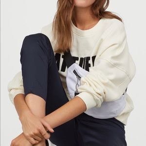 Ankle-Length Slacks H&M Navy